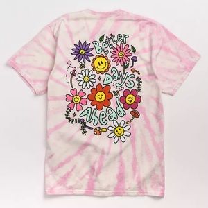 A-LAB better days pink and white tie dye T-shirt